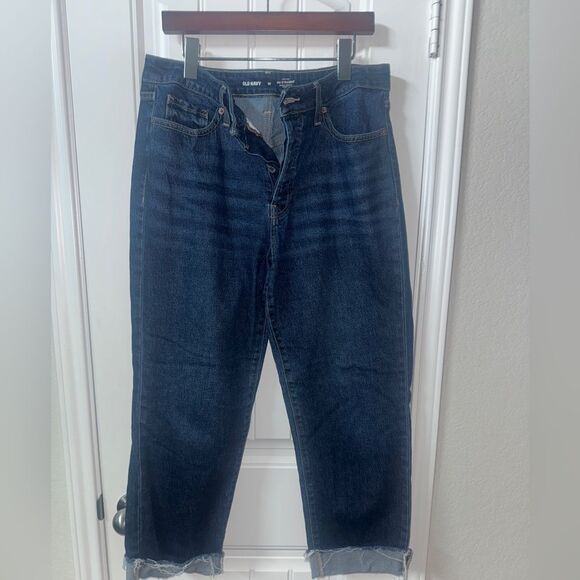 Old Navy Blue OG Straight-Leg Jeans Classic Fit - Picture 3 of 5